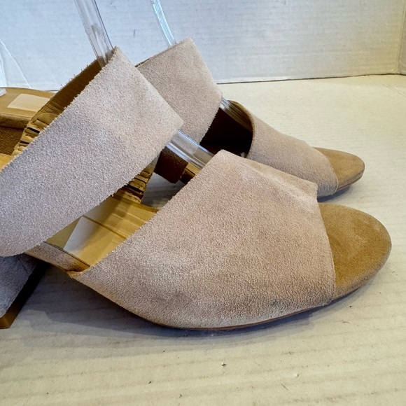 Dolce Vita Women's Jaiden Block Heel Sandals Suede Leather Tan Beige Size 7.5 - Picture 4 of 16